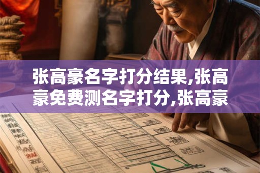 张高豪名字打分结果,张高豪免费测名字打分,张高豪周易免费测名字打分