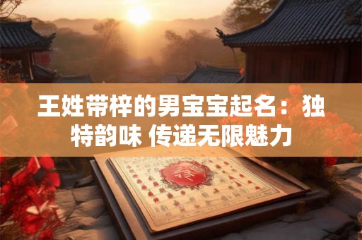 王姓带梓的男宝宝起名：独特韵味 传递无限魅力