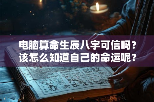 电脑算命生辰八字可信吗？该怎么知道自己的命运呢？