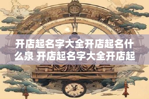 开店起名字大全开店起名什么泉 开店起名字大全开店起名