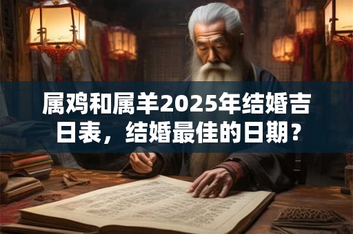 属鸡和属羊2025年结婚吉日表，结婚最佳的日期？