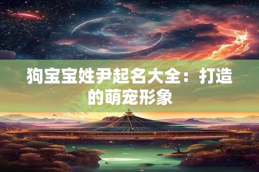 狗宝宝姓尹起名大全：打造的萌宠形象