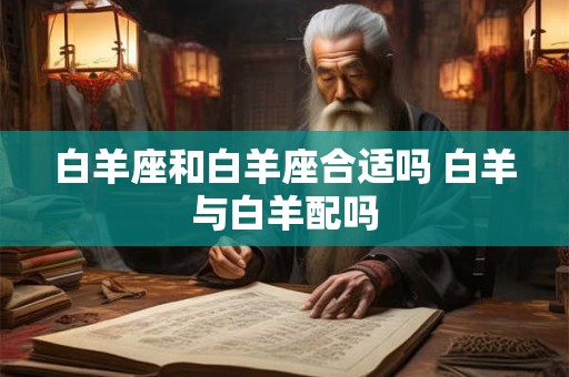 白羊座和白羊座合适吗 白羊与白羊配吗