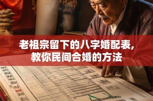 老祖宗留下的八字婚配表,教你民间合婚的方法