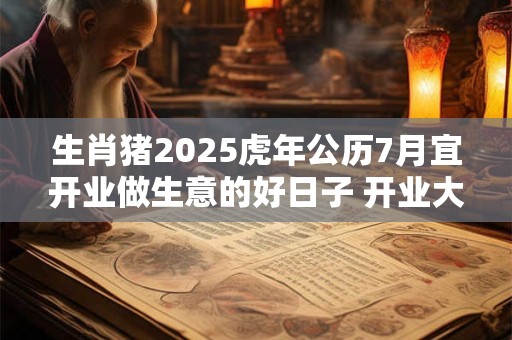 生肖猪2025虎年公历7月宜开业做生意的好日子 开业大吉日