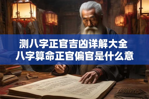 测八字正官吉凶详解大全 八字算命正官偏官是什么意思