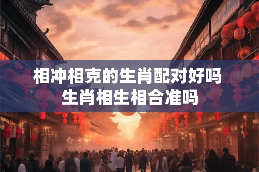 相冲相克的生肖配对好吗 生肖相生相合准吗