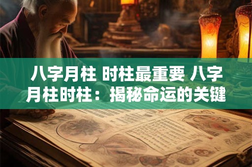 八字月柱 时柱最重要 八字月柱时柱：揭秘命运的关键密码