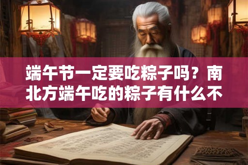 端午节一定要吃粽子吗？南北方端午吃的粽子有什么不同