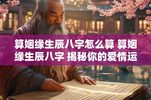算姻缘生辰八字怎么算 算姻缘生辰八字 揭秘你的爱情运势！
