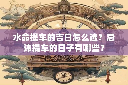 水命提车的吉日怎么选？忌讳提车的日子有哪些？