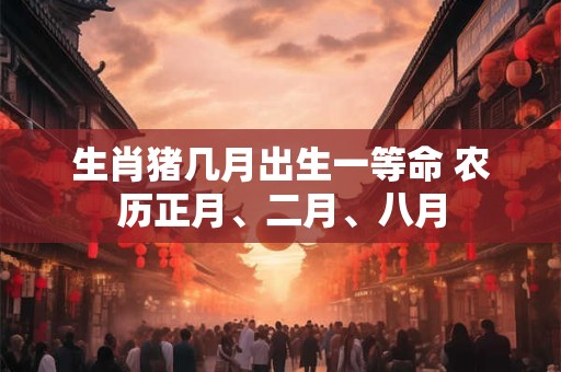 生肖猪几月出生一等命 农历正月、二月、八月
