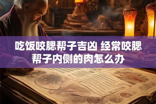 吃饭咬腮帮子吉凶 经常咬腮帮子内侧的肉怎么办