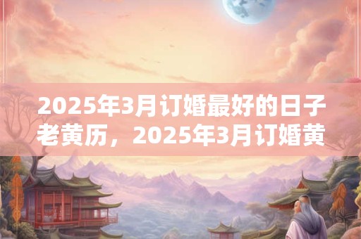 2025年3月订婚最好的日子老黄历，2025年3月订婚黄道吉日