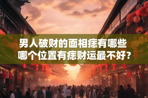 男人破财的面相痣有哪些 哪个位置有痣财运最不好？