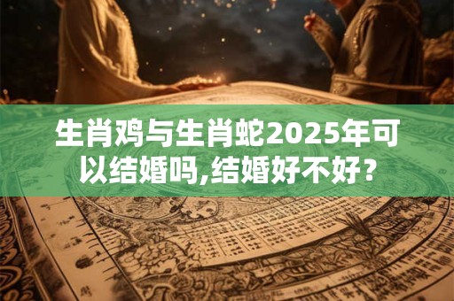生肖鸡与生肖蛇2025年可以结婚吗,结婚好不好？