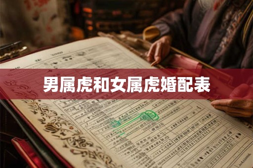 男属虎和女属虎婚配表
