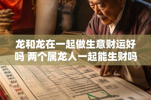 龙和龙在一起做生意财运好吗 两个属龙人一起能生财吗