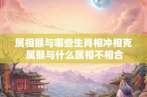属相猴与哪些生肖相冲相克 属猴与什么属相不相合