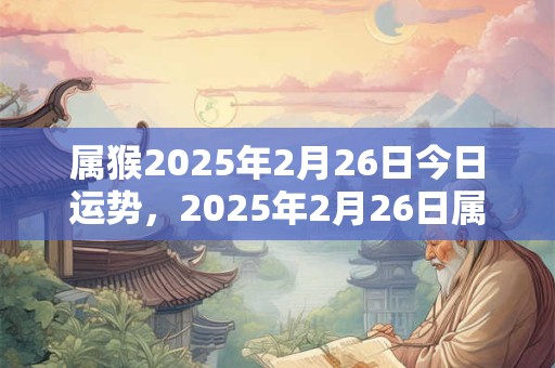 属猴2025年2月26日今日运势，2025年2月26日属猴人运势