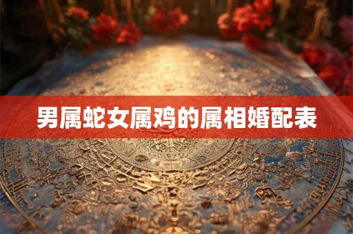 男属蛇女属鸡的属相婚配表