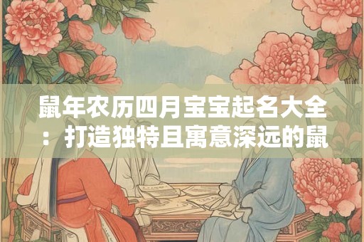 鼠年农历四月宝宝起名大全:打造独特且寓意深远的鼠宝宝名字 鼠年农历四月宝宝起名大全:打造独特且寓意深远的鼠宝宝名字