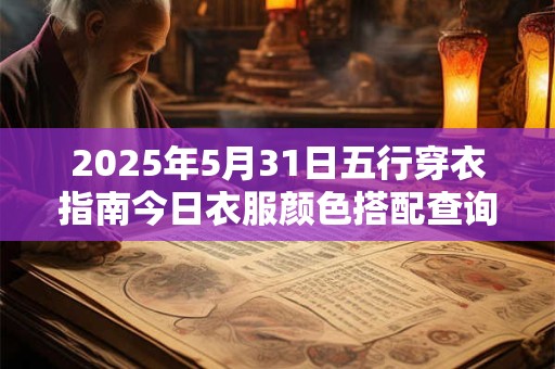 2025年5月31日五行穿衣指南今日衣服颜色搭配查询