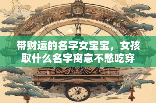 带财运的名字女宝宝，女孩取什么名字寓意不愁吃穿