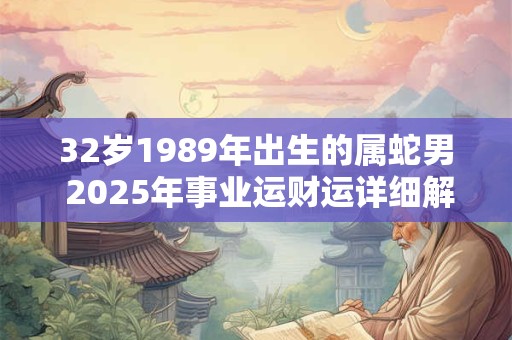 32岁1989年出生的属蛇男 2025年事业运财运详细解析
