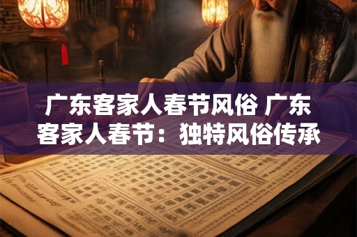 广东客家人春节风俗 广东客家人春节：独特风俗传承千年文化