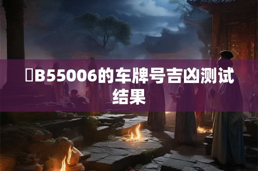 遼B55006的车牌号吉凶测试结果