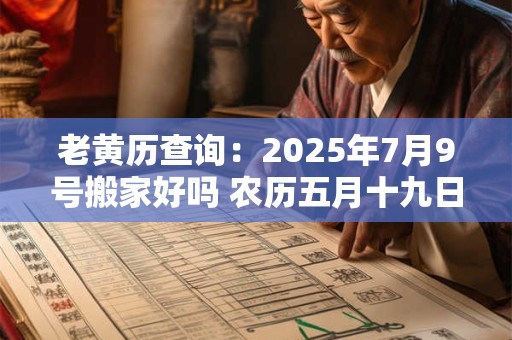 老黄历查询：2025年7月9号搬家好吗 农历五月十九日子好吗