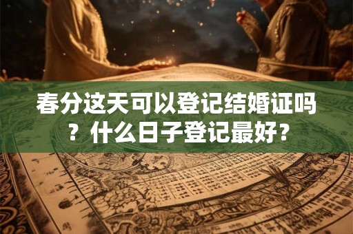 春分这天可以登记结婚证吗？什么日子登记最好？
