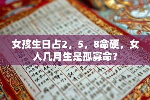 女孩生日占2，5，8命硬，女人几月生是孤寡命？
