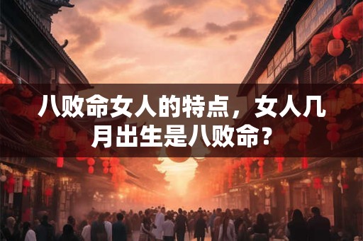 八败命女人的特点，女人几月出生是八败命？