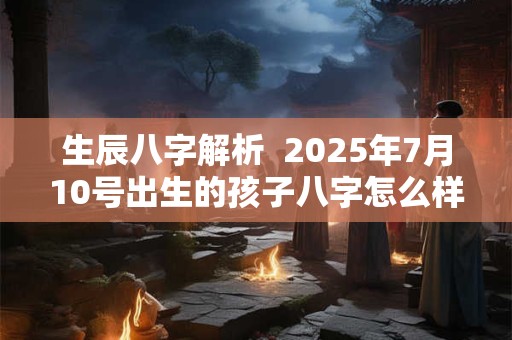 生辰八字解析  2025年7月10号出生的孩子八字怎么样