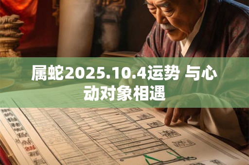 属蛇2025.10.4运势 与心动对象相遇