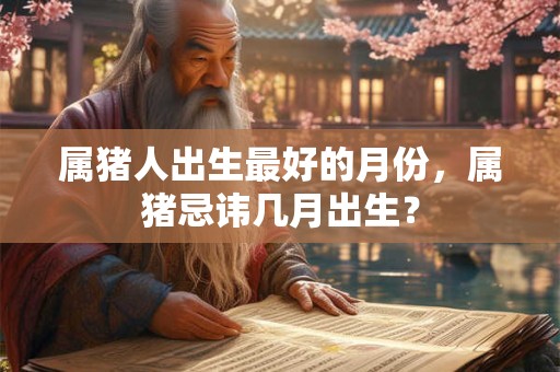 属猪人出生最好的月份，属猪忌讳几月出生？