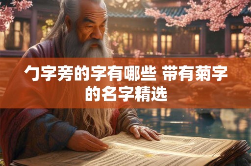 勹字旁的字有哪些 带有菊字的名字精选