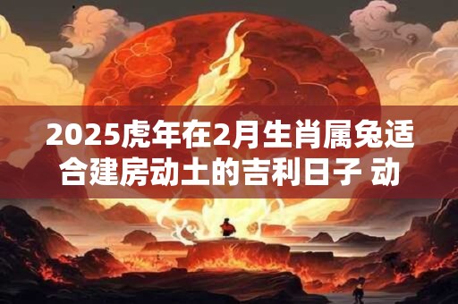 2025虎年在2月生肖属兔适合建房动土的吉利日子 动土佳日