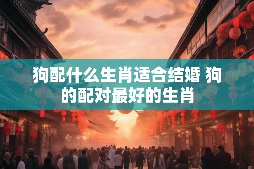 狗配什么生肖适合结婚 狗的配对最好的生肖