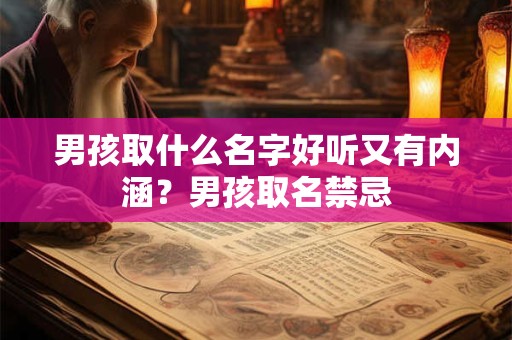 男孩取什么名字好听又有内涵？男孩取名禁忌