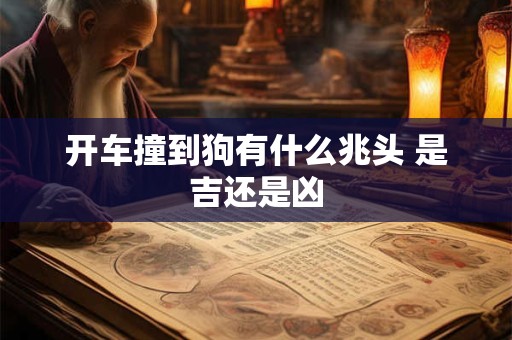 开车撞到狗有什么兆头 是吉还是凶