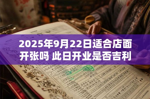2025年9月22日适合店面开张吗 此日开业是否吉利