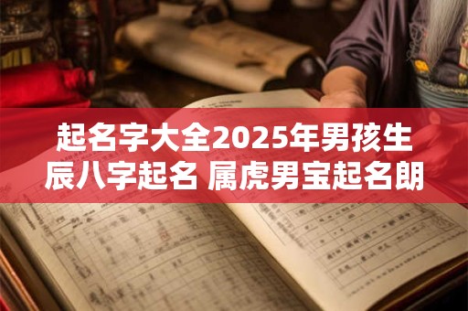 起名字大全2025年男孩生辰八字起名 属虎男宝起名朗朗上口