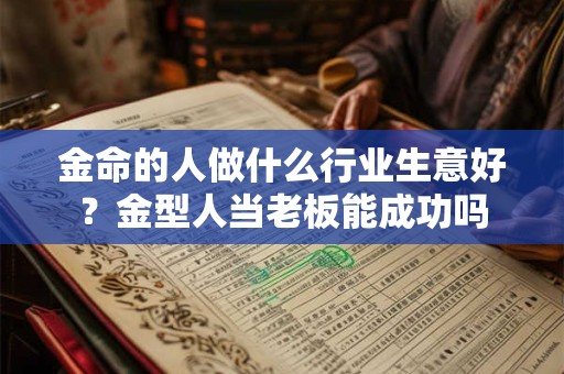 金命的人做什么行业生意好？金型人当老板能成功吗