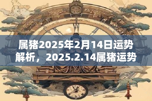 属猪2025年2月14日运势解析，2025.2.14属猪运势分析