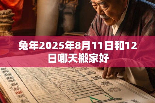 兔年2025年8月11日和12日哪天搬家好