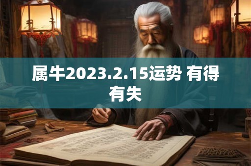 属牛2023.2.15运势 有得有失