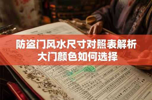 防盗门风水尺寸对照表解析 大门颜色如何选择
